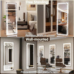 FENNIO Full Length Mirror with Lights, Free Standing Lighted Floor Mirror - Image 5