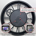 The B-Style Large Wall Clock 24 inch Moving Gear Wall Clock Oversized Vintage - Image 3