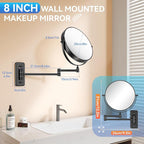 Auxmir 1X/30X Wall Mounted Makeup Mirror, Double Sided Magnifying Mirror - Image 6
