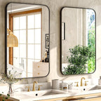 Easly 30 x 40 Inch Bathroom Mirror, Rounded Rectangular Vanity Mirror - Image 2