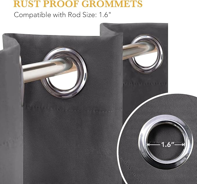 RYB HOME Blackout Thermal Insulated Curtains, Portable Curtain - Image 7