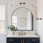 FICTOR Bathroom Mirror for Wall, Arched Vanity Bathroom Mirror for Over Sink - Image 2
