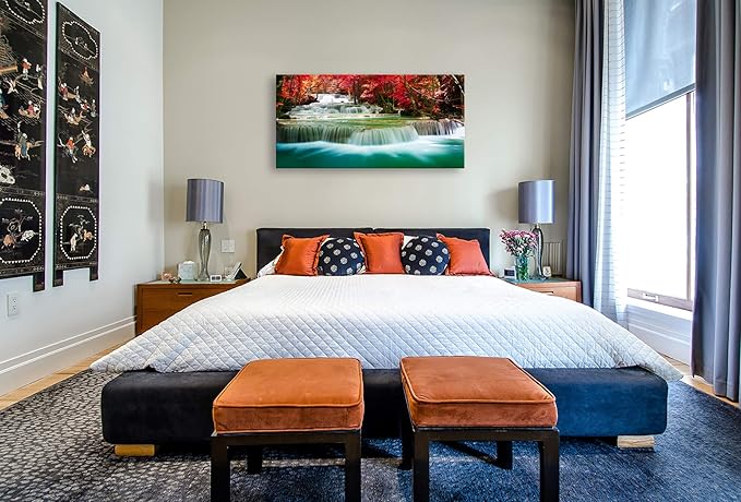 Cao Gen Decor Art-S05150 Wall Art 1 Pieces Waterfall Canvas Print Landscape - Image 3