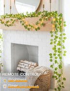 suddus Vines with Fairy Lights Battery & USB Powered Operated, 33ft 100 LED - Image 4