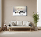 Floating Framed Zen Wall Art, Just Breathe Stone Poster Picture - Image 3