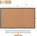 Extra Large Cork Bulletin Board 96" X 48", Foldable Notice Pin Board - Image 3
