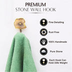 Indian Shelf Pack of 6 Stone Wall Hooks Decorative Modern - Image 4