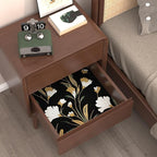 Laatse Black Gold Peel and Stick Wallpaper White Floral Contact Paper 17.5in x - Image 7