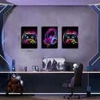 BGFCE Game Room Decor Set of 3, Neon Gaming Video Game Room Wall Art, Gaming - Image 3