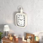 Menterry Small Retro Rectangle Wall Clock, Battery Operated Silent Decor Wall - Image 6