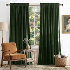 NICETOWN Green Velvet Curtains 120 inches by NICETOWN