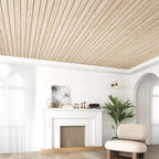 VEELIKE Large Roll Wood Wall Panels 30''x118'' White Oak Wood Slat Peel and - Image 5