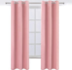 LEMOMO Pink Blackout Curtains 34 x 84 Inch Length/Set of 2 Curtain - Image 3