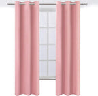 LEMOMO Pink Thermal Blackout Curtains/38 x 84 Inch/Set of 2 Panels Room - Image 3