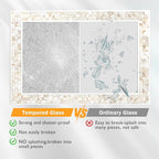 Wall Mounted Mosaic Mirror 30x40 Inch, Natural Mother of Pearl Inlay White - Image 4