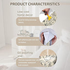 FLFK Beige Wallpaper Peel and Stick Antique Campfire Postmark Contact Paper - Image 7