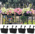 OGIMA 4pcs Hanging Flower Pots, Metal Iron Wall Planter Indoor/Outdoor - Image 6