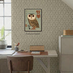 Heltrappe Vintage Japanese Canvas Wall Art Owl Poster Mid Century Animal Print - Image 6