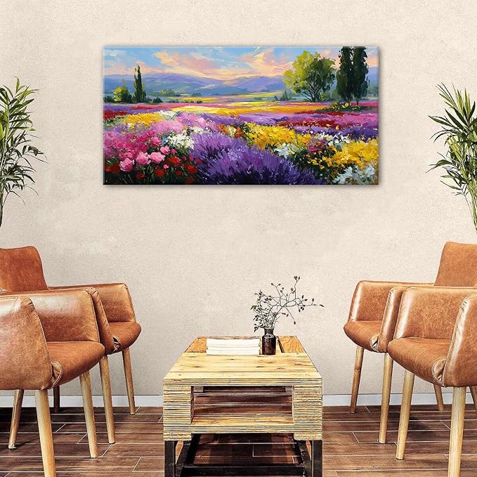 Flower Wall Art Vintage White Floral Canvas Pictures Abstract Blooming Flower - Image 3