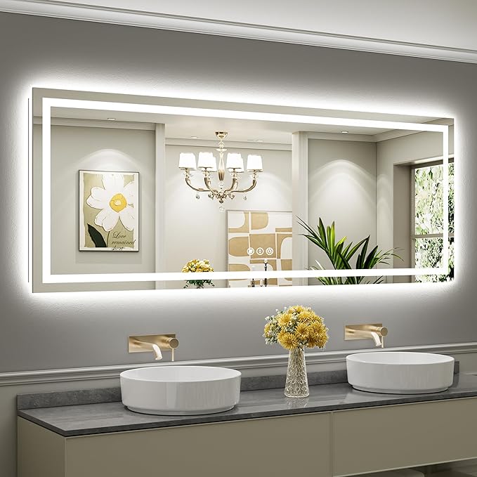 Briivue 84x32 Inch LED Bathroom Mirror by Briivuemodernmirrors