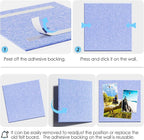 MaxGear Large Cork Board for Wall 36" x 24", Light Blue Bulletin Board - Image 4
