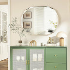 Bathroom Mirrors for Over Sink, Round Frameless Mirrors for Wall, 20x28 Inch - Image 2