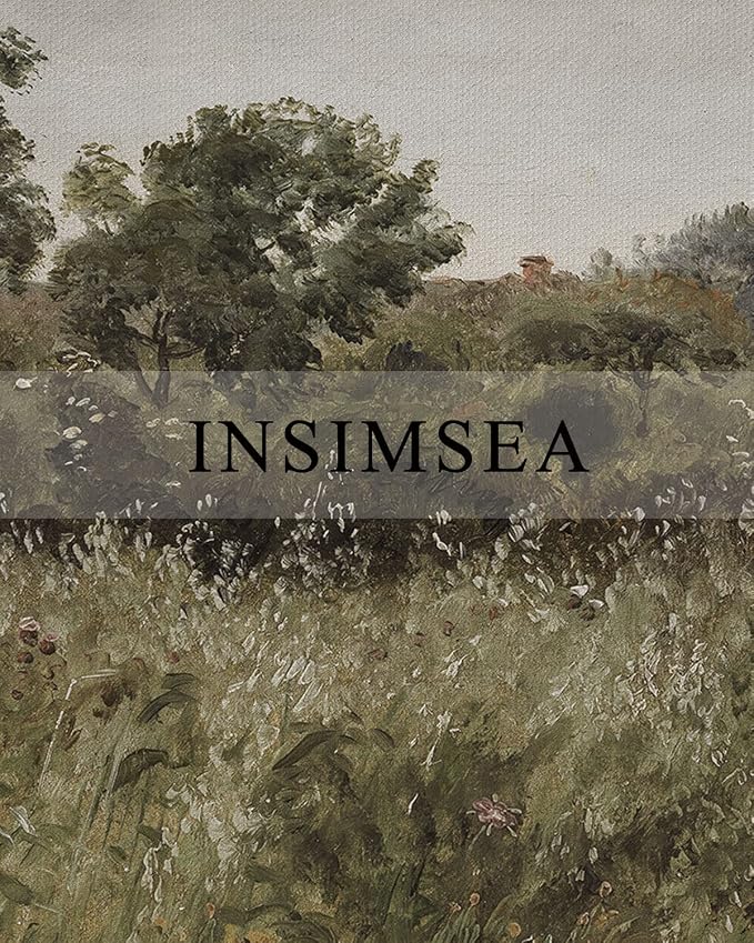 InSimSea Framed Canvas Wall Art Vintage Decor, Room Decor Wilderness Field - Image 4