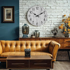 Wall Clock, Rustic Wall Clocks Battery Operated Silent Non Ticking, Country - Image 9