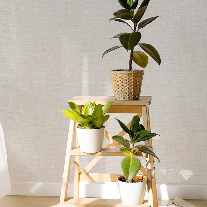 TANONE Contact Paper Peel and Stick 23.6" W X394 L, Grasscloth Wallpaper Self - Image 4