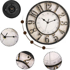 ZOOFOX 12 Inch Retro Wall Clock, Silent Non-Ticking Battery Operated Movement - Image 3