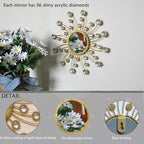 Mirror Wall Decor Wall Mirrors Decorative Sunburst Boho Mirror Gold Mirror Wall - Image 7