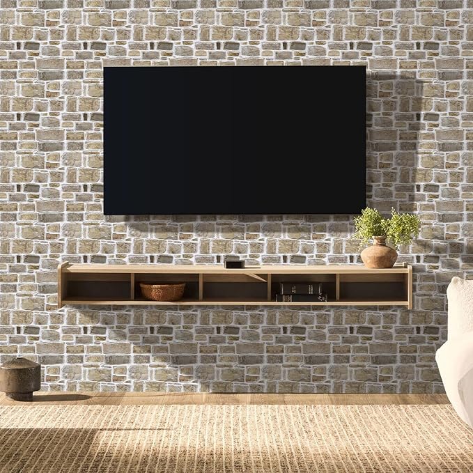 Commomy 10 Pcs 3D Stone Wall Panels Peel and Stick - Image 8