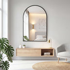 OLIXIS 24x36 Inch Arched Black Bathroom Mirror - Image 7