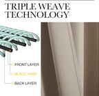 NICETOWN Bedroom Curtain Panels Blackout Draperies, Thermal Insulated Solid - Image 4