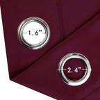 LEMOMO Blackout Curtains 66 x 95 inch/Burgundy Red Curtains Set of 2 - Image 6
