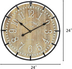EMAX HOME 24 Inch Large Farmhouse Wall Clock - Image 7