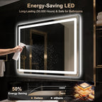 Delma LED Bathroom Mirror with Lights, 30x40 Vanity Mirror - Image 8