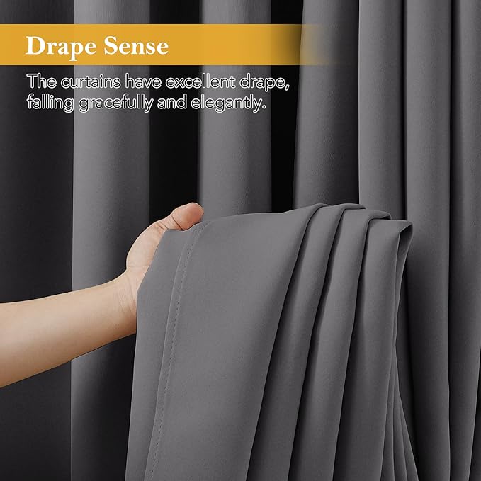 RYB HOME Blackout Thermal Insulated Curtains, Portable Curtain - Image 6