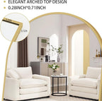 Simple Deluxe Arched Full Length Mirror, - Image 4