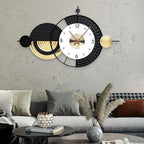 Large Modern Wall Clocks Big Wall Clock Nordic Style Metal Dial Battery by Wecreatemoderndesign
