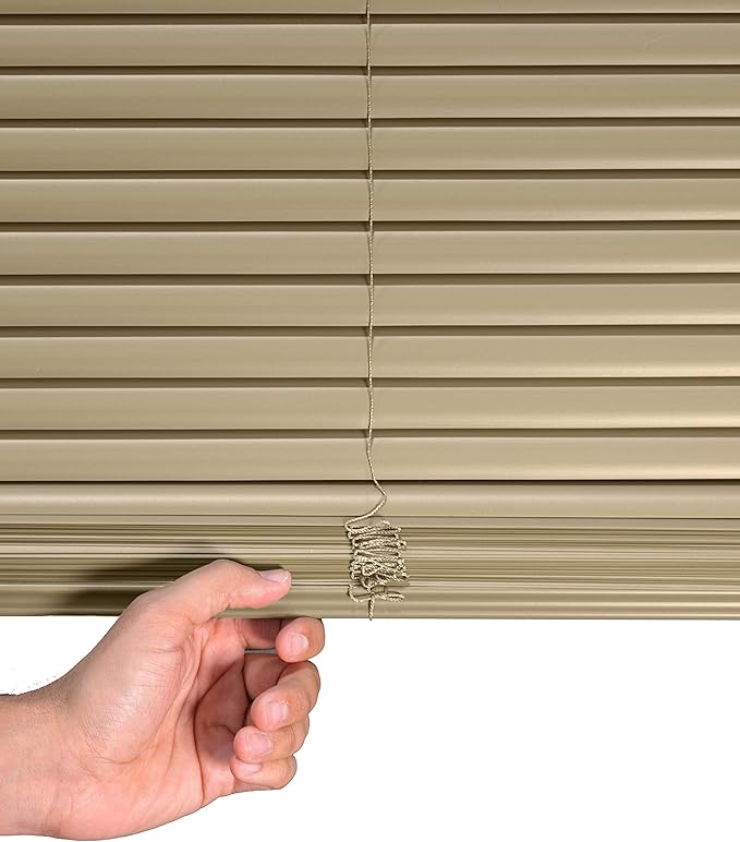 CHICOLOGY Mini Blinds for Indoor Windows – 24"W x 72"H, Cappuccino Horizontal - Image 4