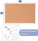 Mr. Pen- White Frame Cork Bulletin Board, Office Wall Cork Board - Image 2