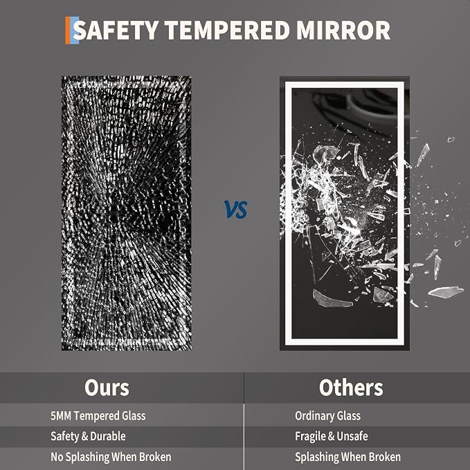 GarveeHome 55x26 LED Bathroom Mirror - Image 5