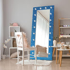 CRE8TIVE Blue Glitter Wallpaper Border Peel and Stick Wall Border Decorative - Image 4