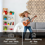 WoveN SounD Brick Acoustic Wall Panels, 16 Pack 16x12 Inch, PVC Wood Grain - Image 4