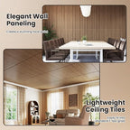 Giantex 24 Pack Fluted PVC Wall Panels, Glue Up or Drop Ceiling Panel, - Image 7