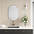 VEELIKE Coastal Oak Wood Wall Panels Peel and Stick Light Oak Wood Slat Wall - Image 5
