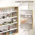 HOMCOM 5-Tier Display Cabinet, Glass Door Cabinet - Image 5