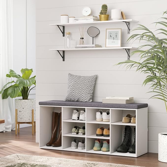 DINZI LVJ Long Wall Shelves, 39.4Inch Wall Mounted Shelves Set of 2, - Image 8