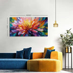 Abstract Lotus Wall Art Zen Wall Decor Large Colorful Lotus Flower Pictures - Image 2